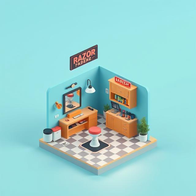 Barber giving a clean fade